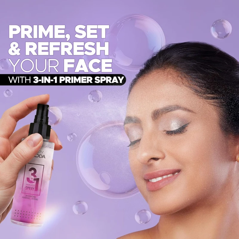 Hilary Rhoda 3-in-1 Primer Spray | Hydrating Face Mist | Makeup Primer & Setting Spray | Oil Control Formula | Pore Blurring | Dewy Long Lasting Finish | For All Skin Types - 120ml thumbnail 4